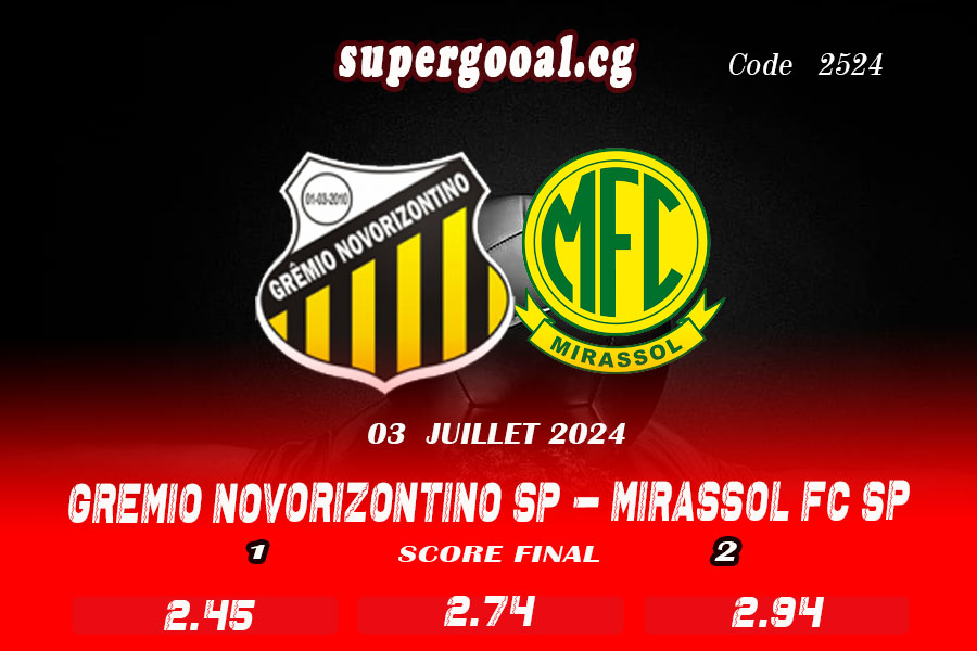 GREMIO NOVORIZONTINO SP – MIRASSOL FC SP